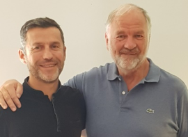 Benoît Laurenceau avec le Dr David O’Hare, formateur en cohérence cardiaque